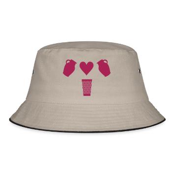 Bembel Love - Apfelwein und Geripptes - Bucket Hat - Khaki/Schwarz - Vorne