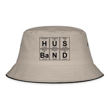 H-U-S-Ba-N-D (husband) - Bucket Hat - khaki/black - Front