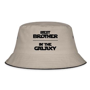 Best Brother In Galaxy - Bucket Hat - Khaki/Schwarz - Vorne