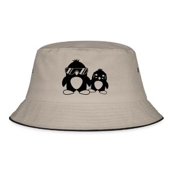 papa pingouin enfant bébé garçon père fils fille f - Bob - kaki/noir - Devant