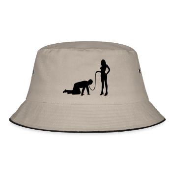 junggesellen abschied - Bucket Hat - Khaki/Schwarz - Vorne