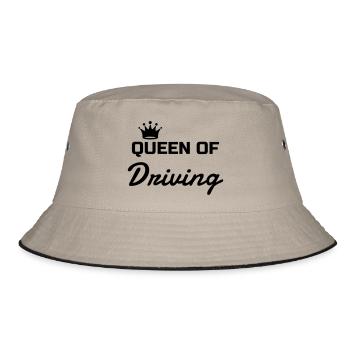 Fahrer Fahren Sport Auto Spieler - Bucket Hat - Khaki/Schwarz - Vorne