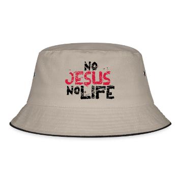 Pattern, scratch, crack, old, no, no, life, team, - Bucket Hat - khaki/black - Front