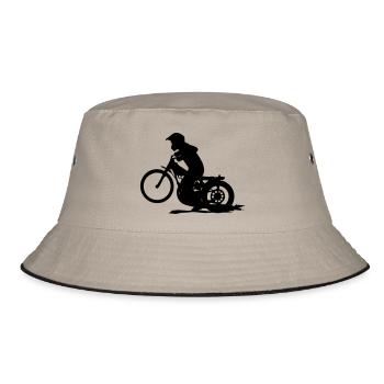 Speedway - Bucket Hat - Khaki/Schwarz - Vorne