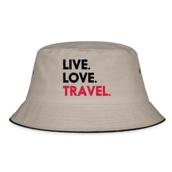LIVE. LOVE. TRAVEL. - Bob - kaki/noir - Devant