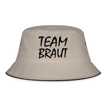 Team Braut - Bucket Hat - Khaki/Schwarz - Vorne