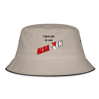T-shirt humour alsace Jpeux pas jsuis alsacien - Bob - kaki/noir - Devant