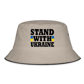 stand with ukraine - Bucket Hat - khaki/black - Front