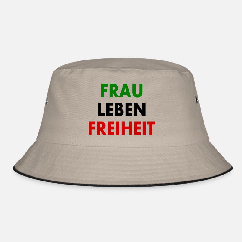 Frau leben freiheit - Bucket Hat - Khaki/Schwarz