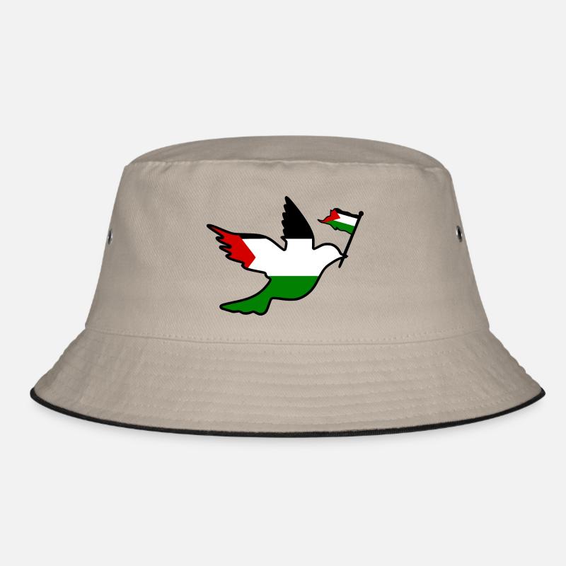 Free palestine - Bucket Hat - Khaki/Schwarz