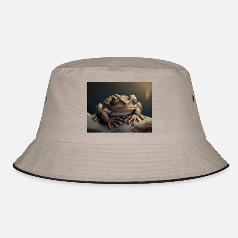 Cute animals doing hibernation – toad Bucket Hat