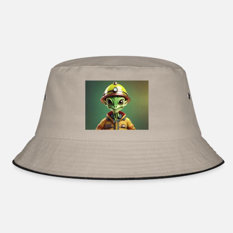 mignon petit pompier extraterrestre rétro rétro vert Bob