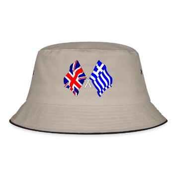 Drapeau Angleterre, drapeau Grèce - Bob - kaki/noir - Devant