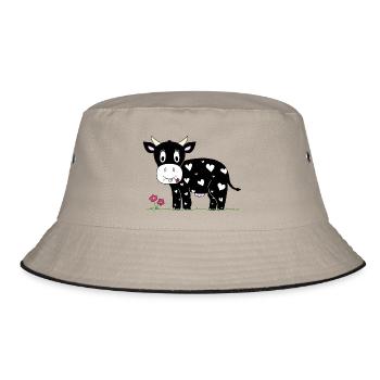 Warm cow :o) - Bucket Hat - khaki/black - Front