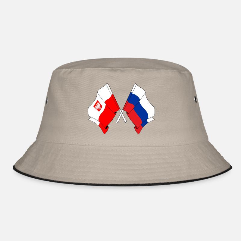 Drapeau Pologne, Russie - Bob - kaki/noir