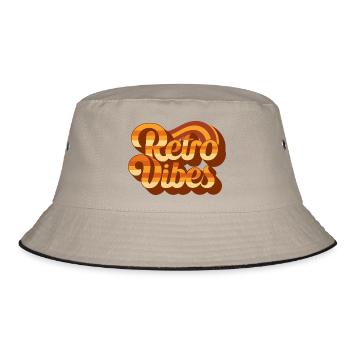 Retro Vibes - Bucket Hat - khaki/black - Front