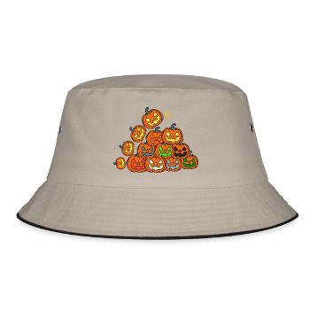 Pumpkin Tower - Bucket Hat - khaki/black - Front