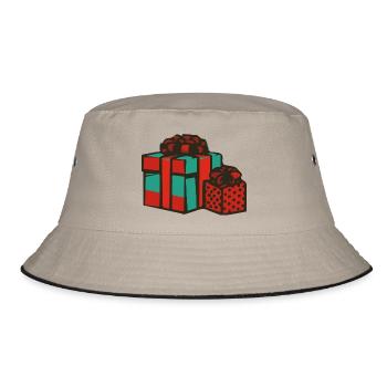 geschenke weihnachten - Bucket Hat - Khaki/Schwarz - Vorne