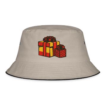 geschenke weihnachten - Bucket Hat - Khaki/Schwarz - Vorne