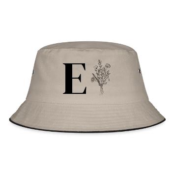 Minimalist flowers - Bucket Hat - khaki/black - Front