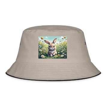 Mignon petit lapin de Pâques - Bob - kaki/noir - Devant