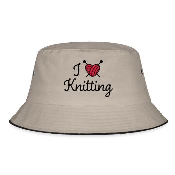 Knit - Bucket Hat - khaki/black - Front