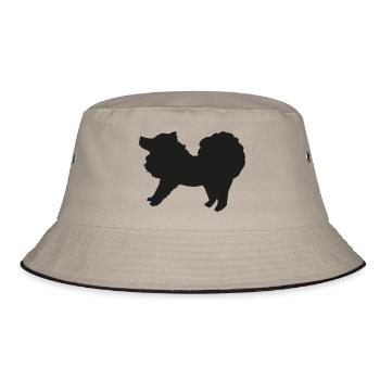 Spitz schwarz - Bucket Hat - Khaki/Schwarz - Vorne