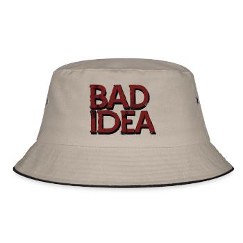Bad Idea - Bucket Hat - Khaki/Schwarz - Vorne