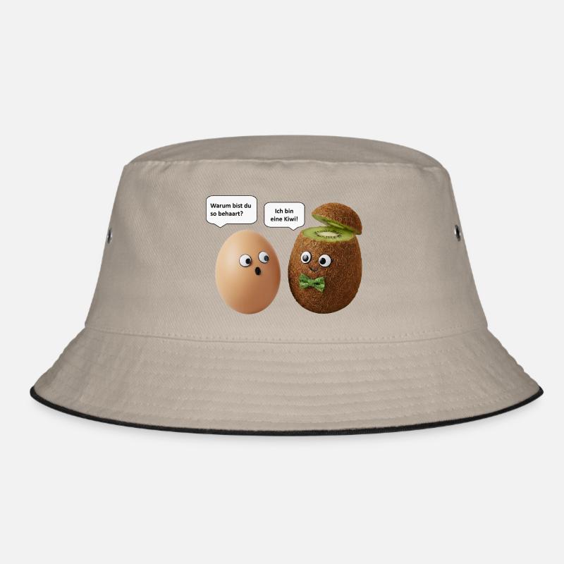 Kiwi and Egg Comedy Design Bucket Hat
