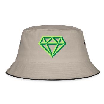 Diamant (pierre précieuse symbole brillant / Outl. Gre 2C) - Bob - kaki/noir - Devant