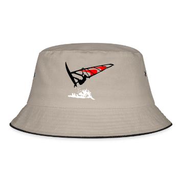 Windsurfing - Bucket Hat - Khaki/Schwarz - Vorne