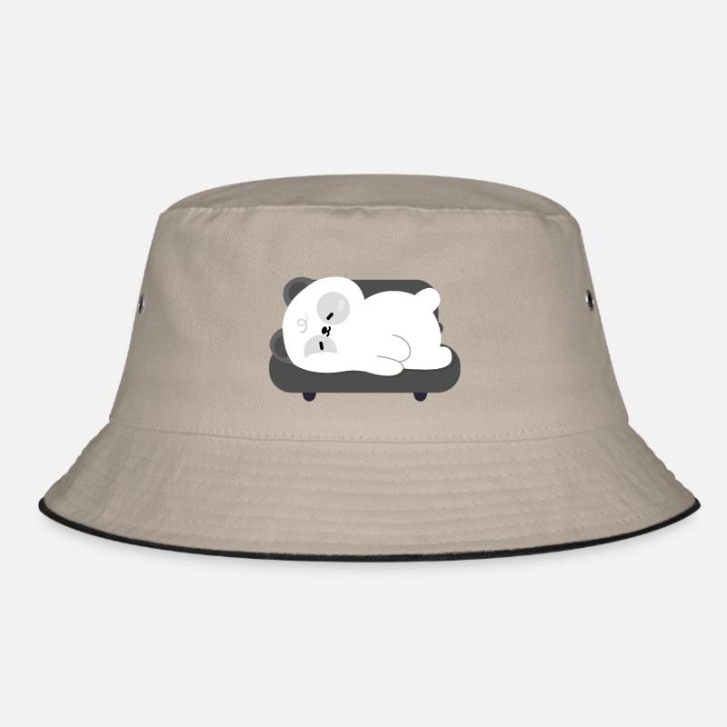Tired Panda Nap on Sofa Bucket Hat