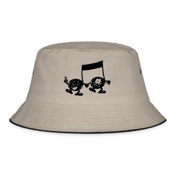 note - Bucket Hat - Khaki/Schwarz - Vorne
