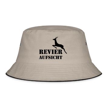 Revier Aufsicht - Bucket Hat - Khaki/Schwarz - Vorne