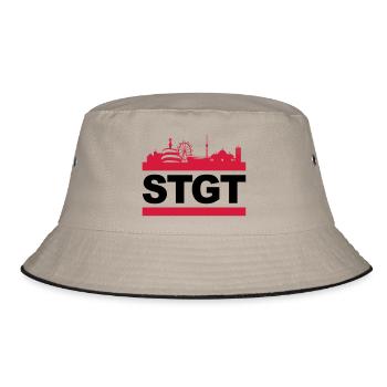 STGT - Bucket Hat - Khaki/Schwarz - Vorne