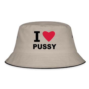lieben ich - Bucket Hat - Khaki/Schwarz - Vorne