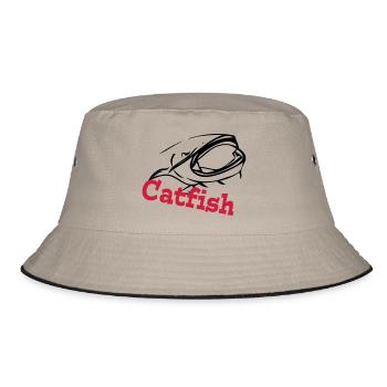 catfish - Bucket Hat - Khaki/Schwarz - Vorne