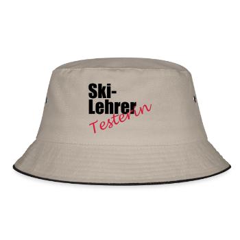 Ski instructor tester - Bucket Hat - khaki/black - Front