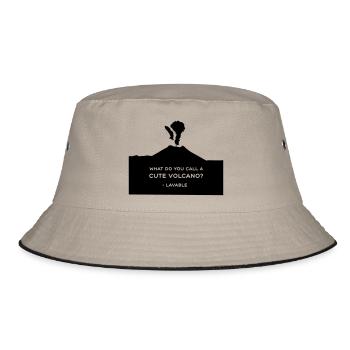 Volcano Love - Bucket Hat - khaki/black - Front