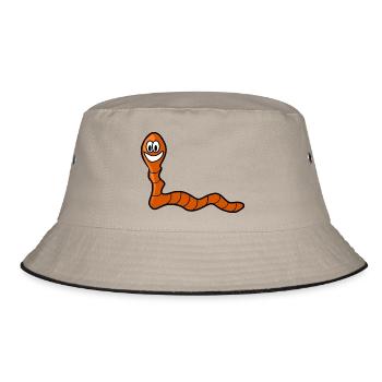 earthworm - Bucket Hat - khaki/black - Front