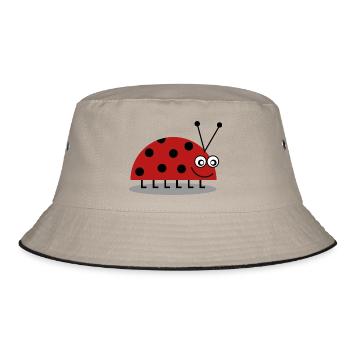 marien 11 - Bucket Hat - Khaki/Schwarz - Vorne