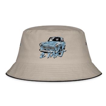  601 Gletscherblau - Bucket Hat - Khaki/Schwarz - Vorne