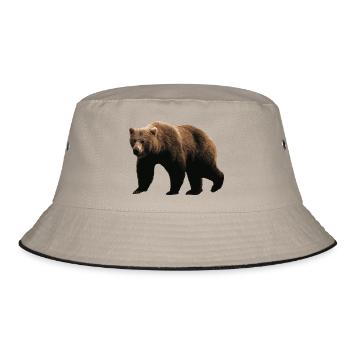 brown bear - Bucket Hat - khaki/black - Front