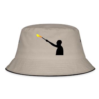 Fan Hooligan - Bucket Hat - khaki/black - Front