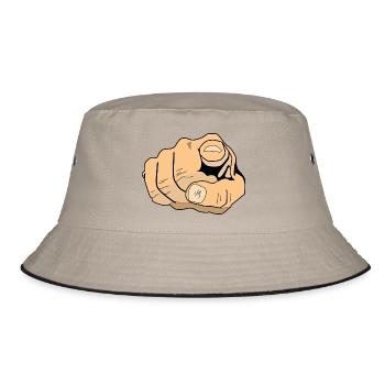 index finger - Bucket Hat - khaki/black - Front