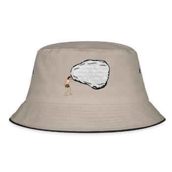 Steinzeit - Bucket Hat - Khaki/Schwarz - Vorne