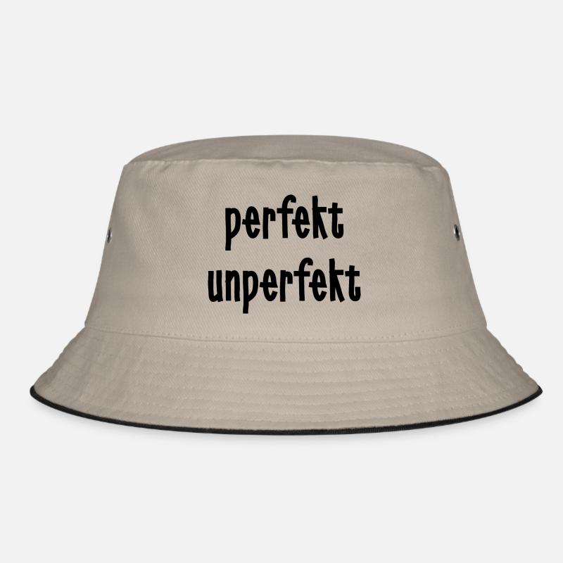 perfekt unperfekt - Bucket Hat - Khaki/Schwarz