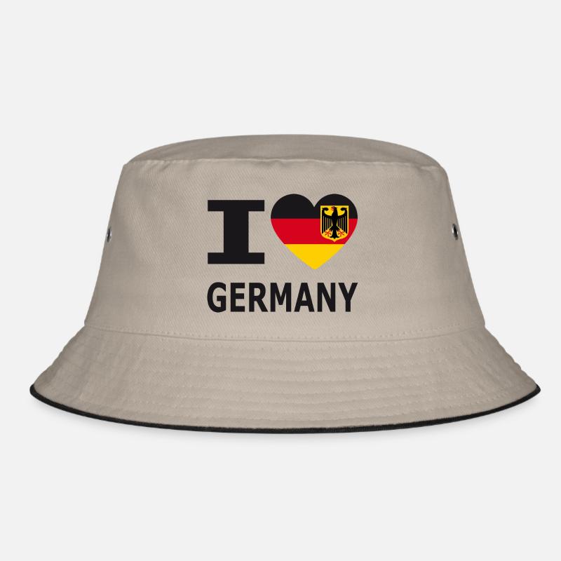 I love Germany / Germany flag and eagle Bucket Hat