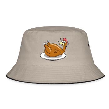 Chicken Roast Baking - Bucket Hat - khaki/black - Front