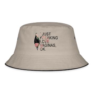 JE JUSTE FREAKING LOVE VAGINAS OK LESBIAN Gay - Bob - kaki/noir - Devant